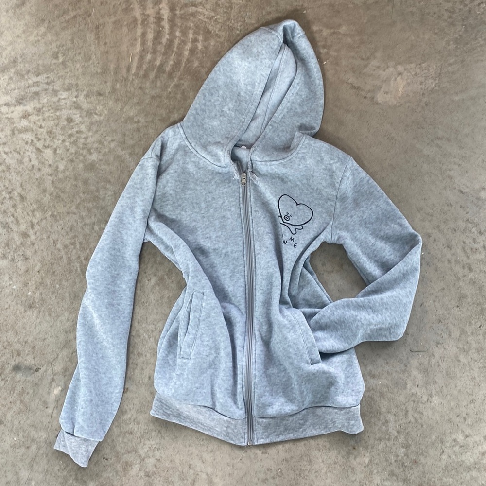 BTS BT21 hoodie zip up size medium